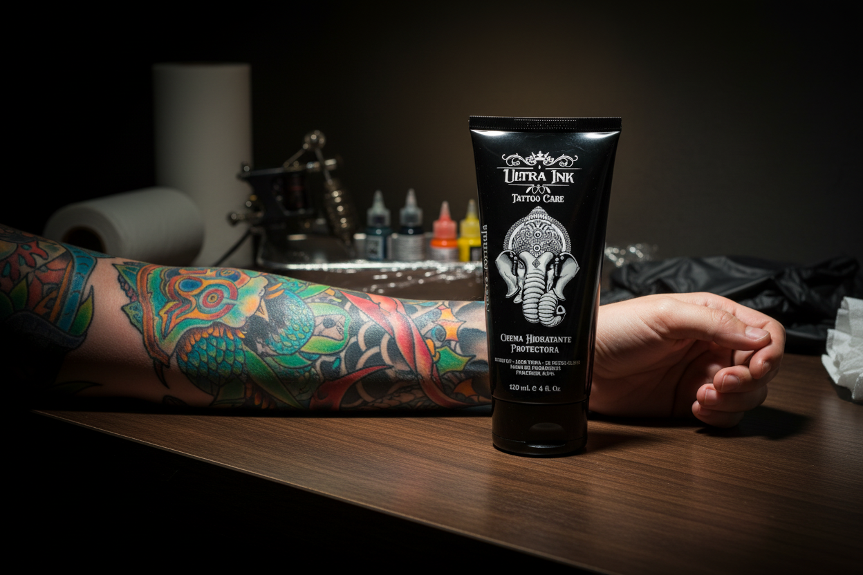 Ultra Ink Tattoo Care lifestyle shot